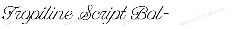 Tropiline Script Bol字体转换